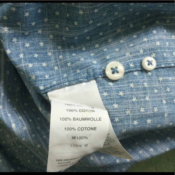 J Crew Mens Slim Button Down Size Medium - Picture 6 of 8